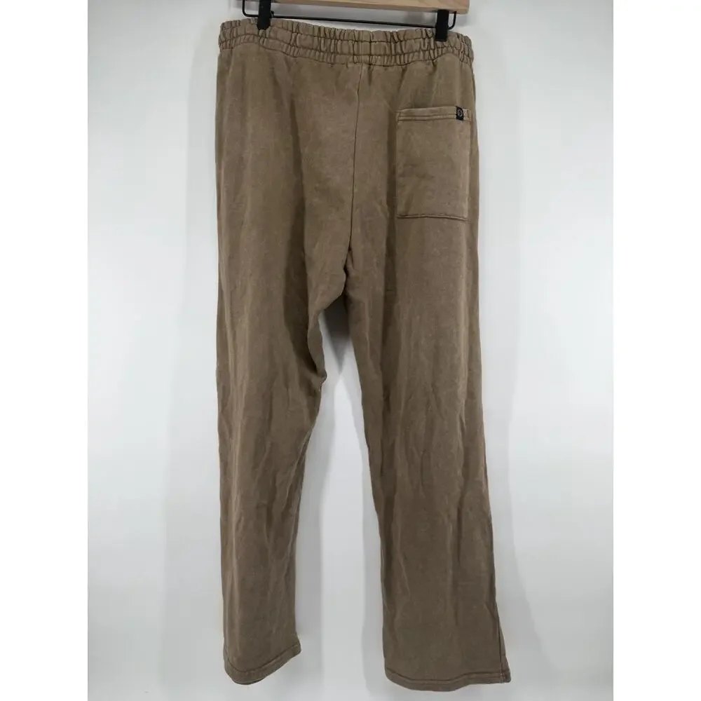 Threads 4 Thought Men's Brown Large Kevin Mineral Wash French Terry Pants NWT